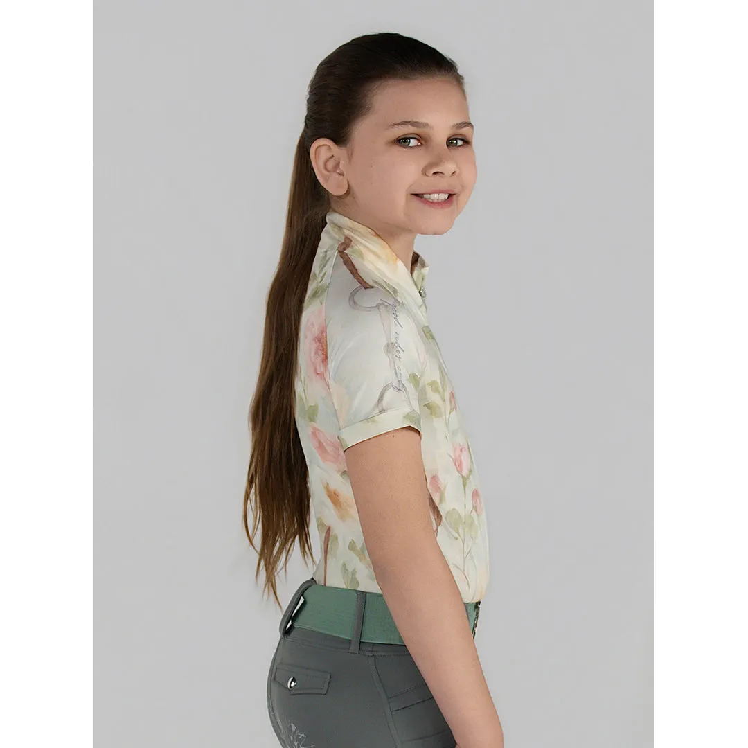 Dapplebay Vintage Floral rijshirt kids STD 8-9 ice