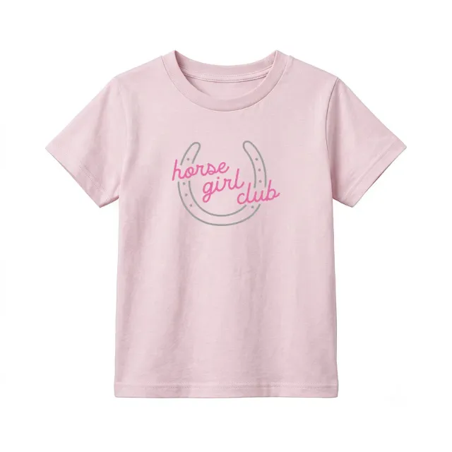 Dapplebay Horse Girl Club T-shirt roze kids