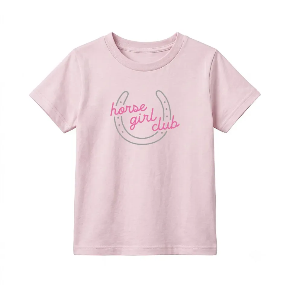 Dapplebay Horse Girl Club T-shirt roze kids