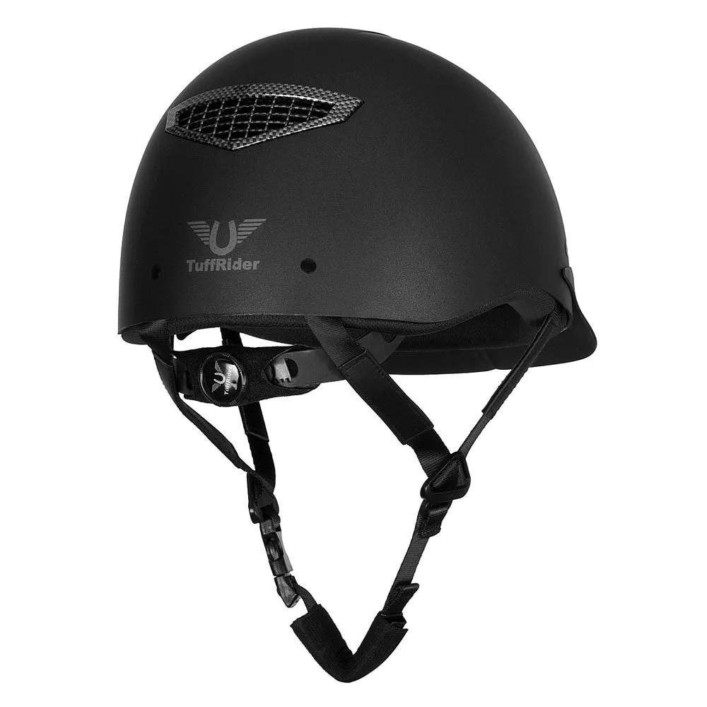 TuffRider Starter rijhelm zwart carbon ventilatie S M L