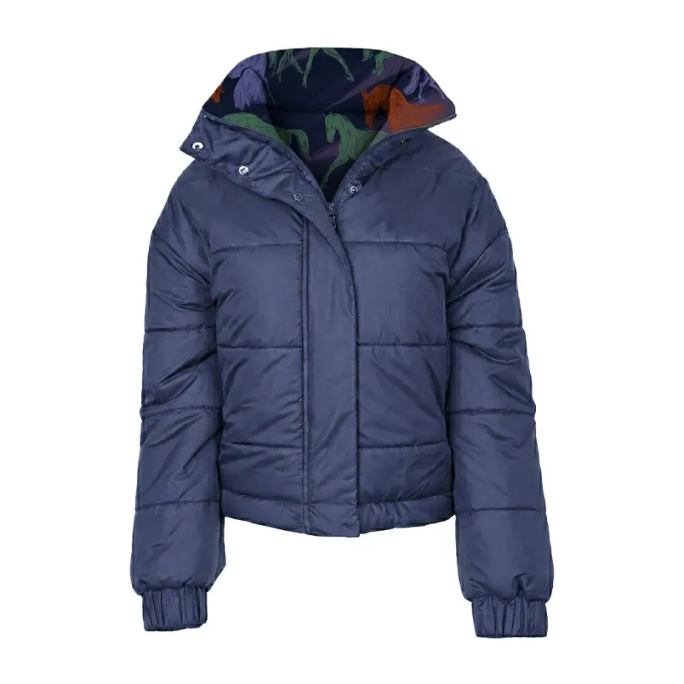 Dapplebay Reversible Puffer winterjas paars omkeerbaar