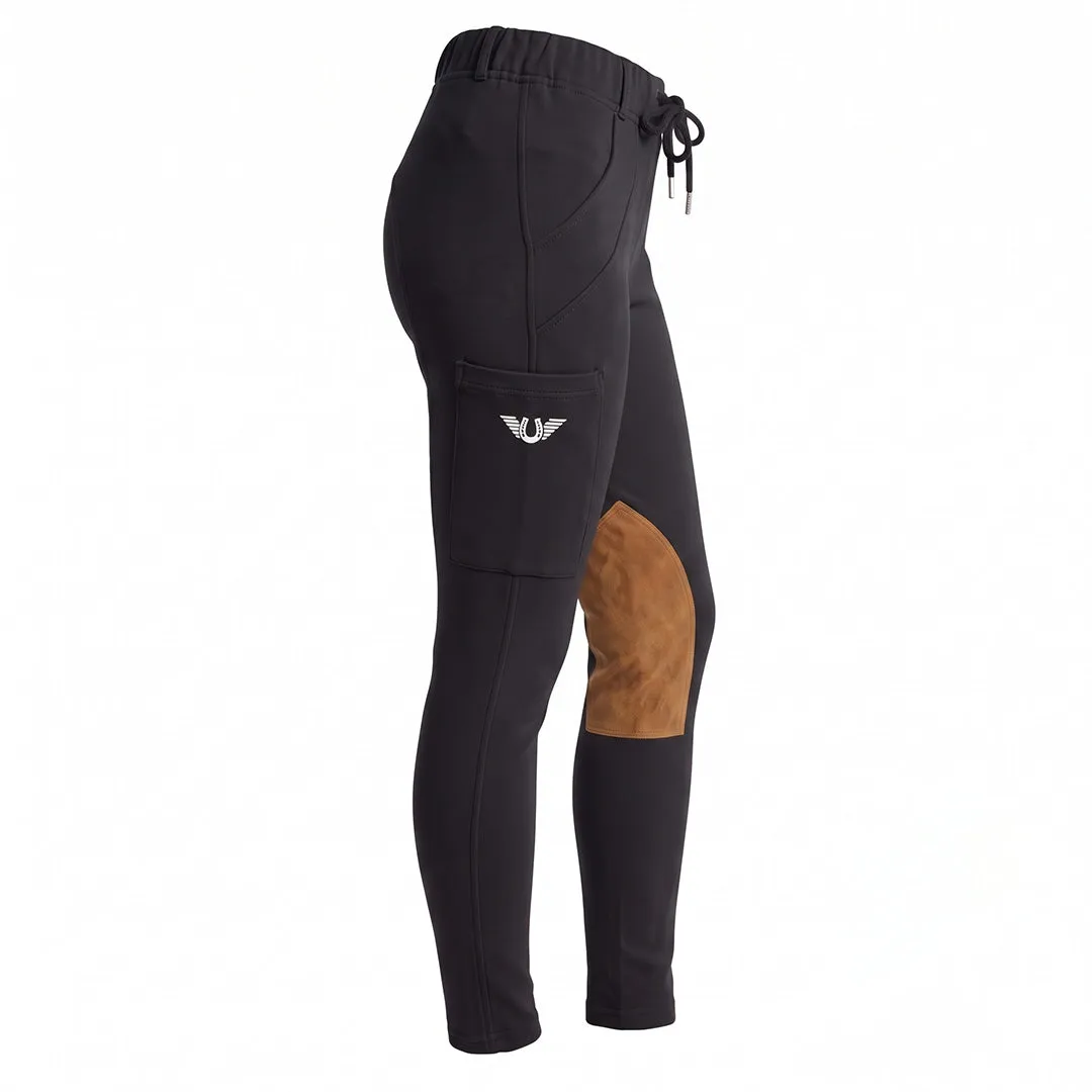 TuffRider Cotton Naturals dames rijbroek navy katoen