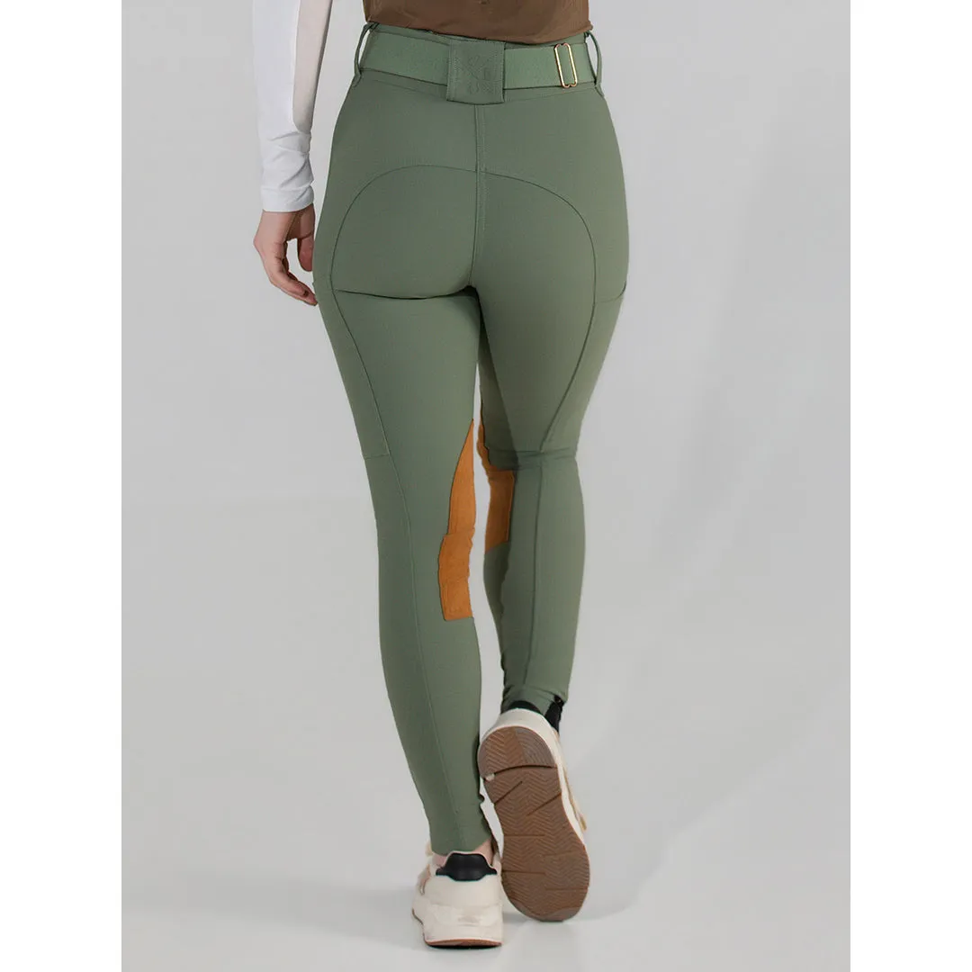 Dapplebay Sport Suede rijbroek rosemary 30 kniegrip