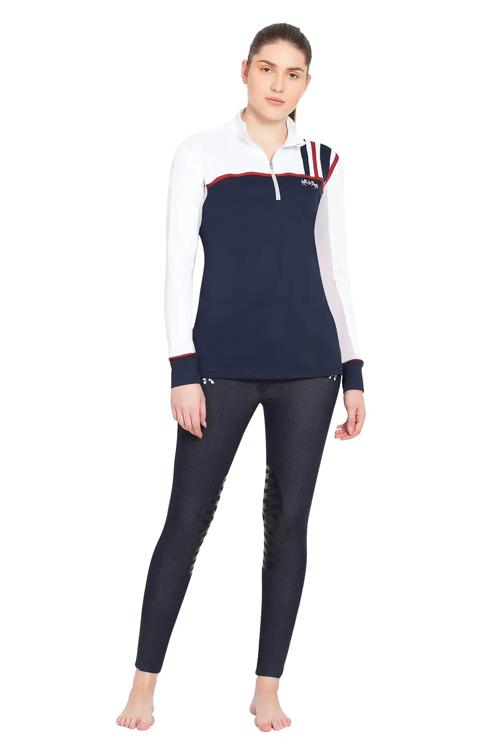 Equine Couture Nicole EquiCool wedstrijdshirt wit roze