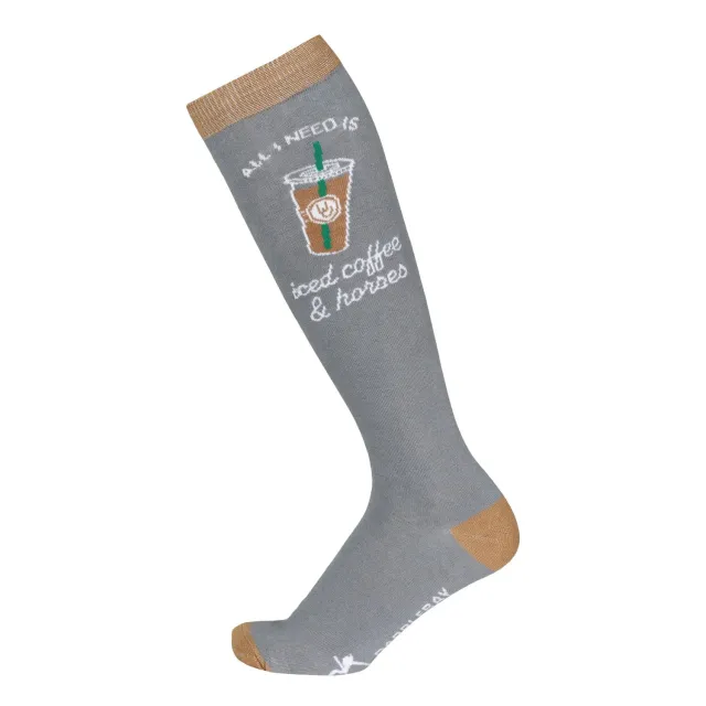 Dapplebay Knit Boot Iced Coffee sokken one size stretch