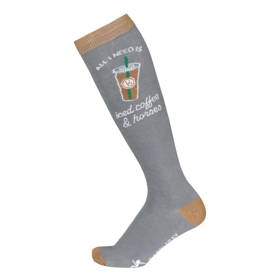 Dapplebay Knit Boot Iced Coffee sokken one size stretch