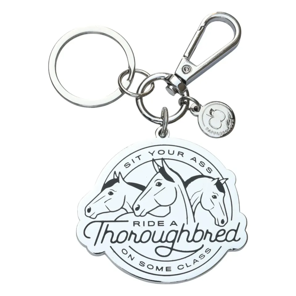 Dapplebay Ride A Thoroughbred sleutelhanger volbloed cadeau