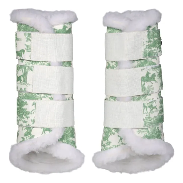 Dapplebay Equestrian Toile peesbeschermers XL Groen
