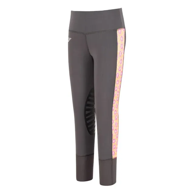 TuffRider Athena EquiCool rijtights charcoal orange kinderen