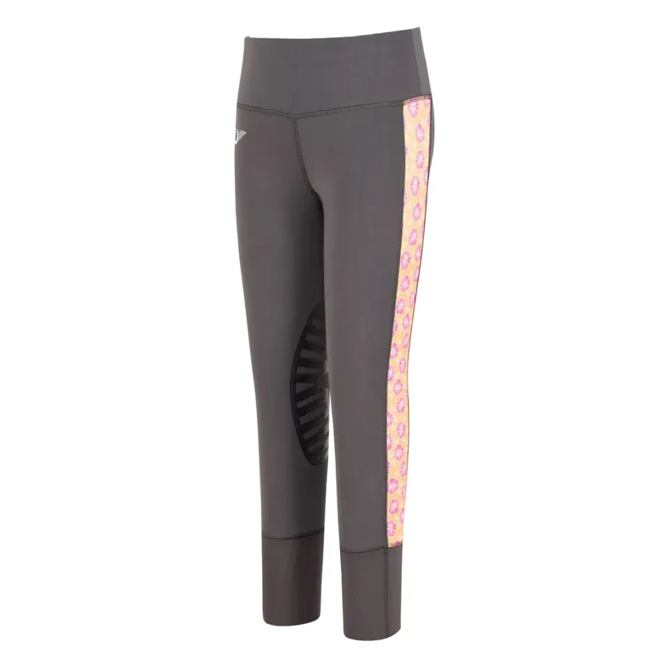 TuffRider Athena EquiCool rijtights charcoal orange kinderen