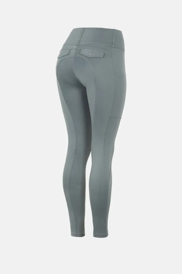 Horze Anya dames rijbroek full grip Urban Chic Green 42