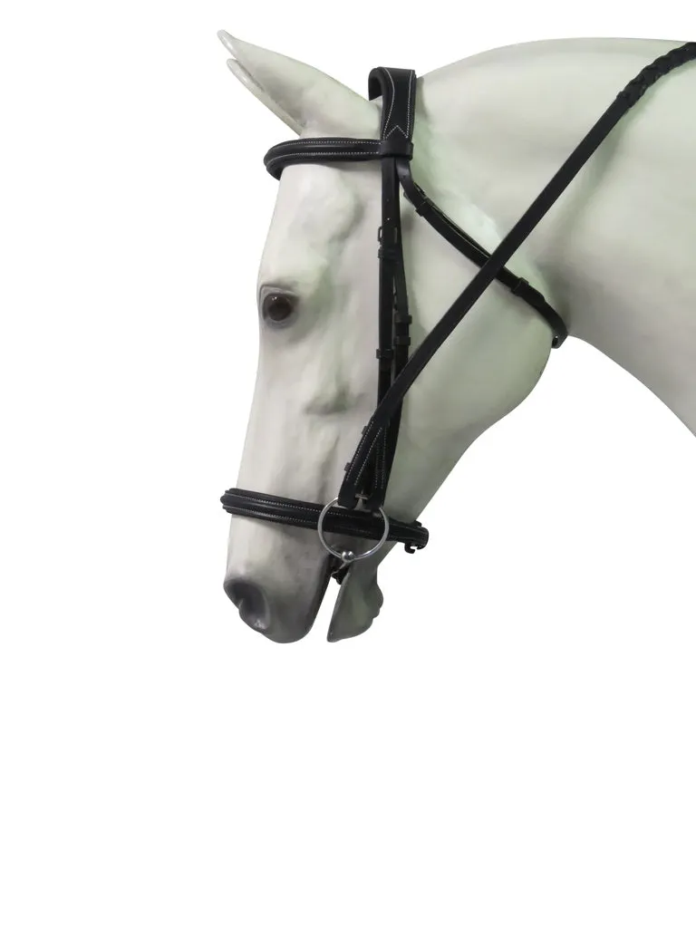 Henri de Rivel Pro Mono Crown hoofdstel havana horse gevoerd