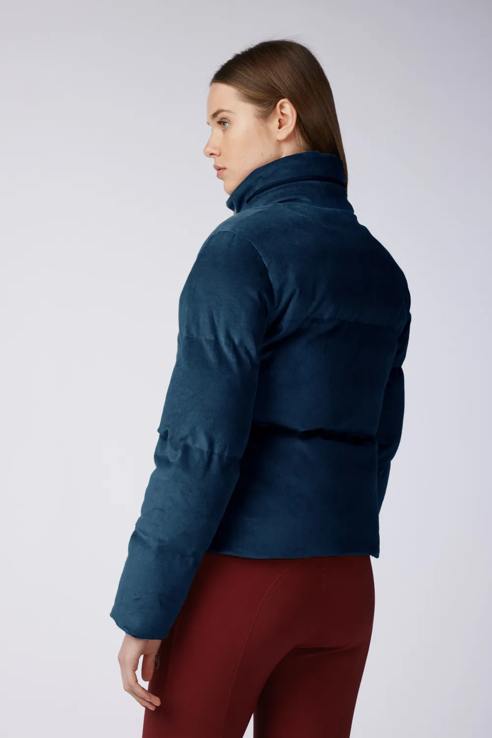 Vestrum Baku jas dames midnight blue ribfluweel