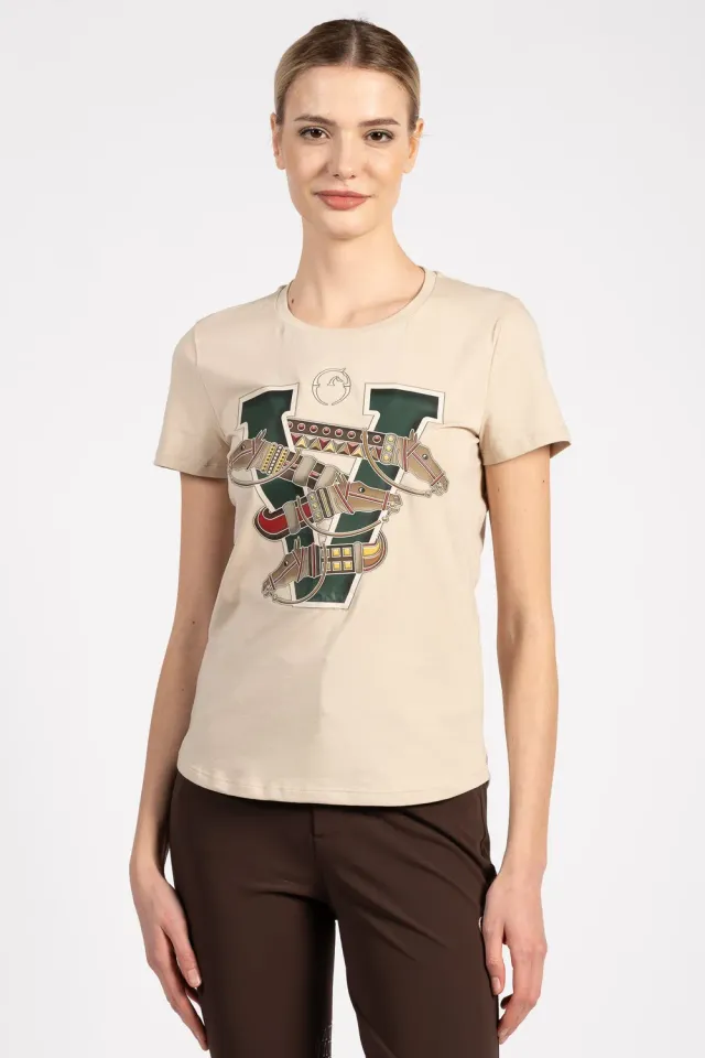 Vestrum Rabat dames T-shirt katoen paardenprint