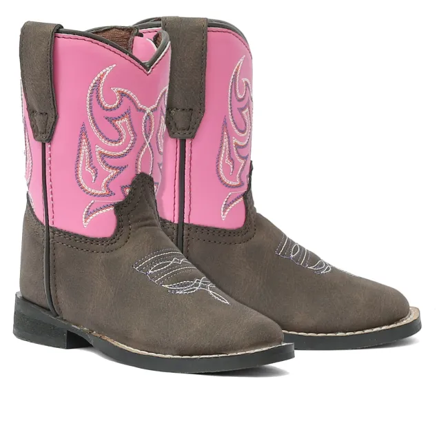 TuffRider Voyageurs peuter westernlaars mocha pink vierkant