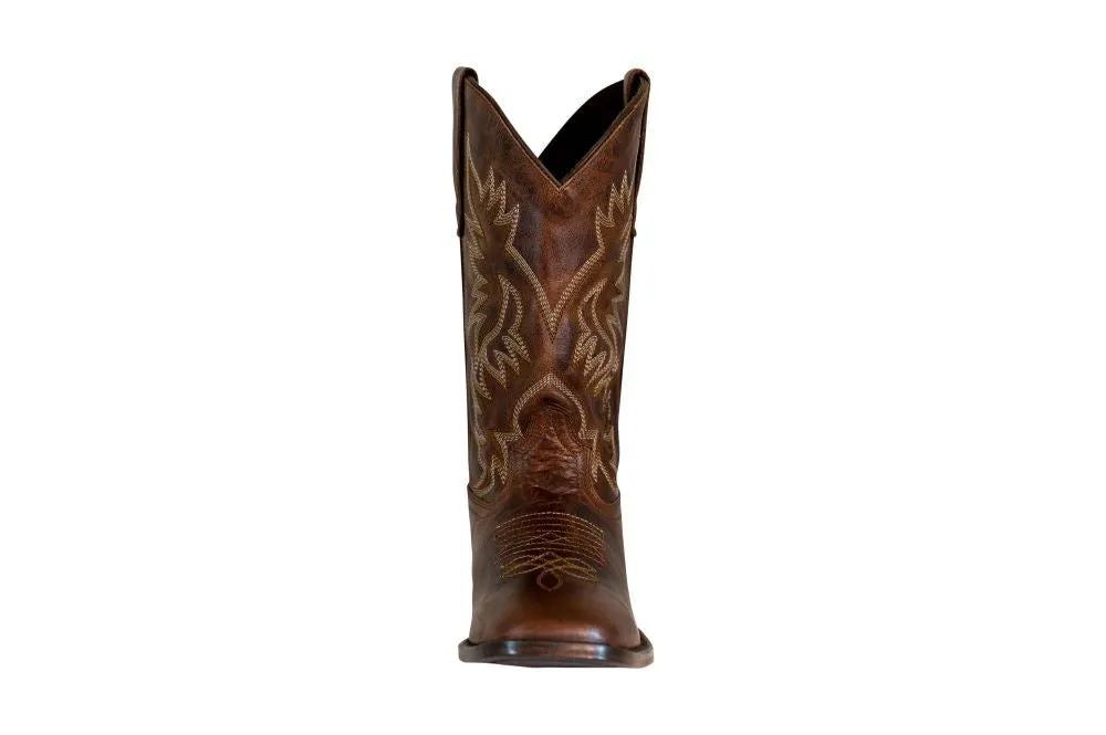 TuffRider Moran western laarzen bruin leer square toe