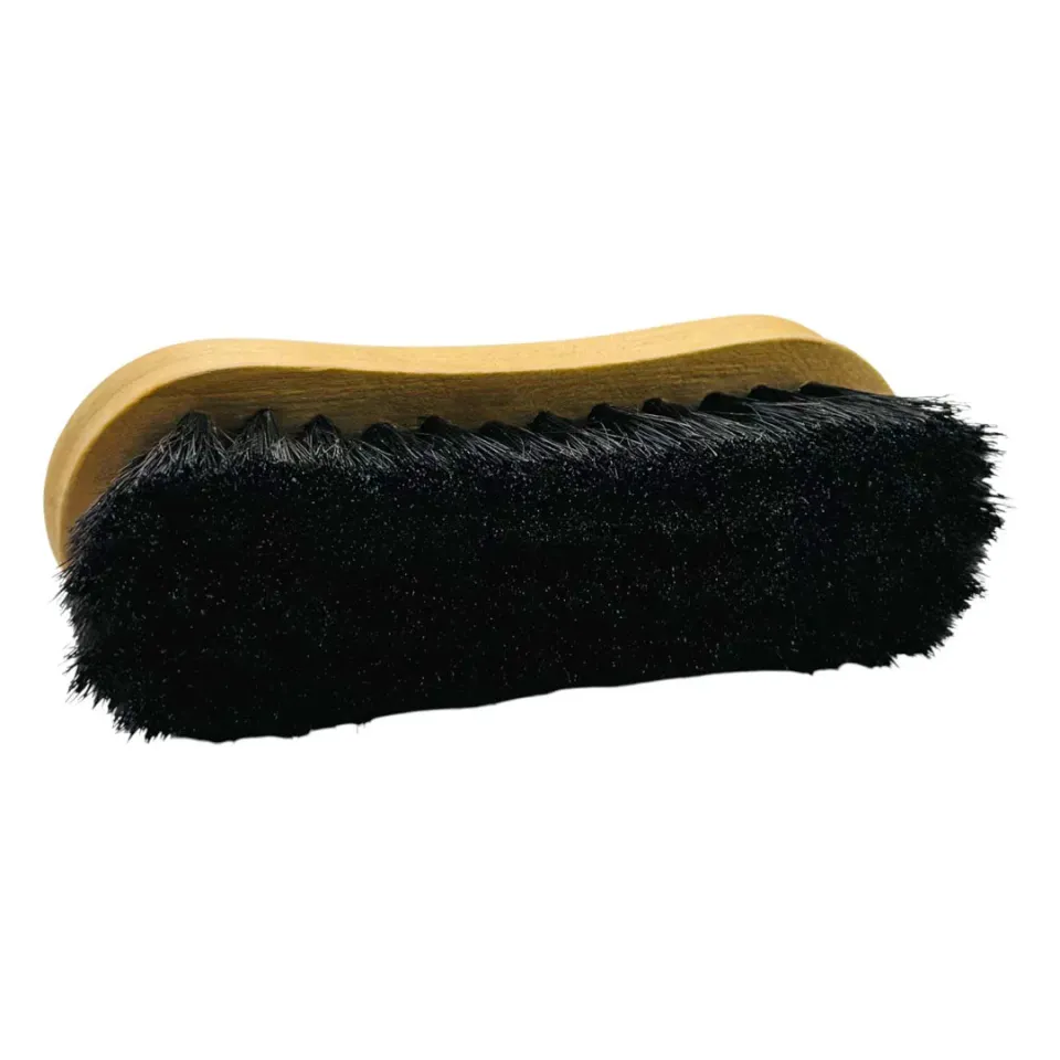 TuffRider Stiff Face gezichtsborstel zwart houten greep