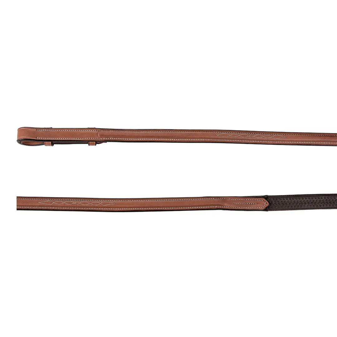 Henri de Rivel Laureate rubber teugels Oakbark 54 inch leer