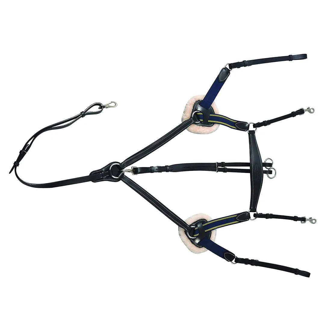 Henri de Rivel Pro 5 Point Elastic borsttuig zwart
