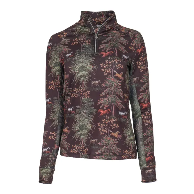 Dapplebay Autumn Toile 1/4 Zip rijtop Dark Bay