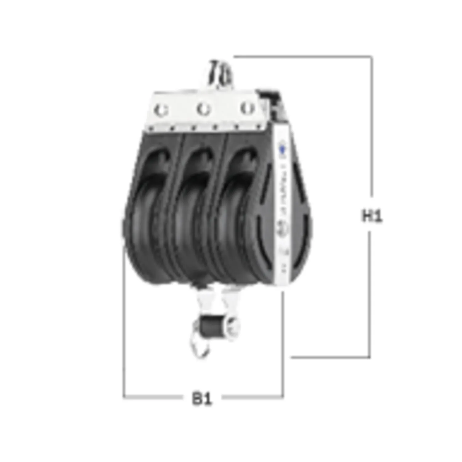 Herm Sprenger S-Block blok 12 mm 3-schijfs met beugel