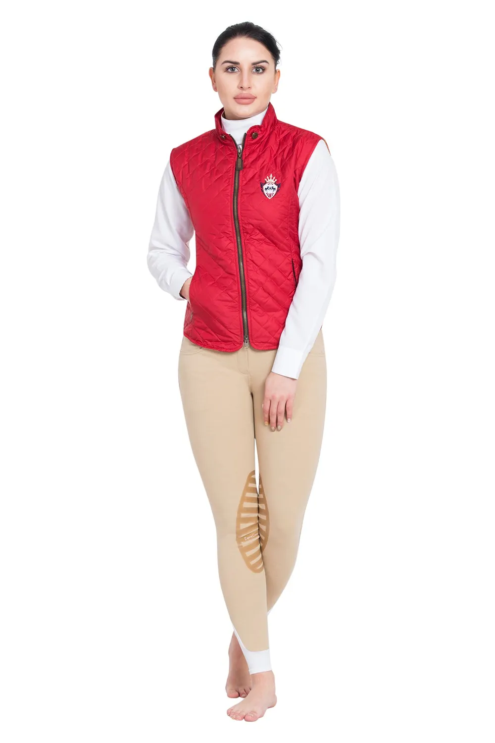 Equine Couture Denisson bodywarmer beige 3XL gewatteerd