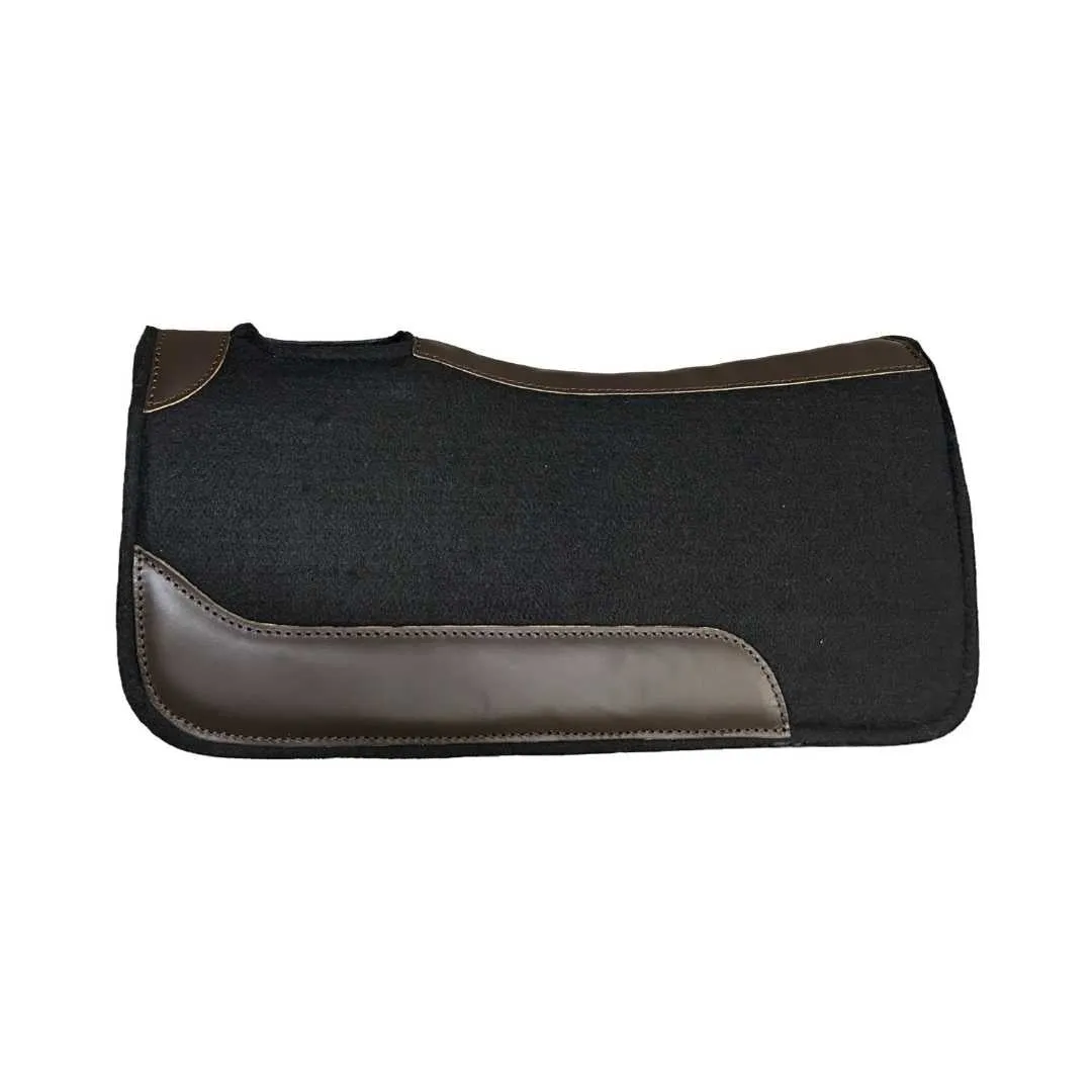 TuffRider Nomad western zadelpad vilt 24x24 zwart bruin