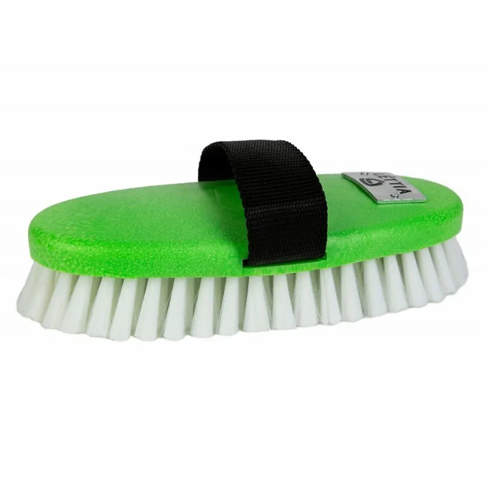 Lettia Body Brush paardenborstel Paars kunststof rug