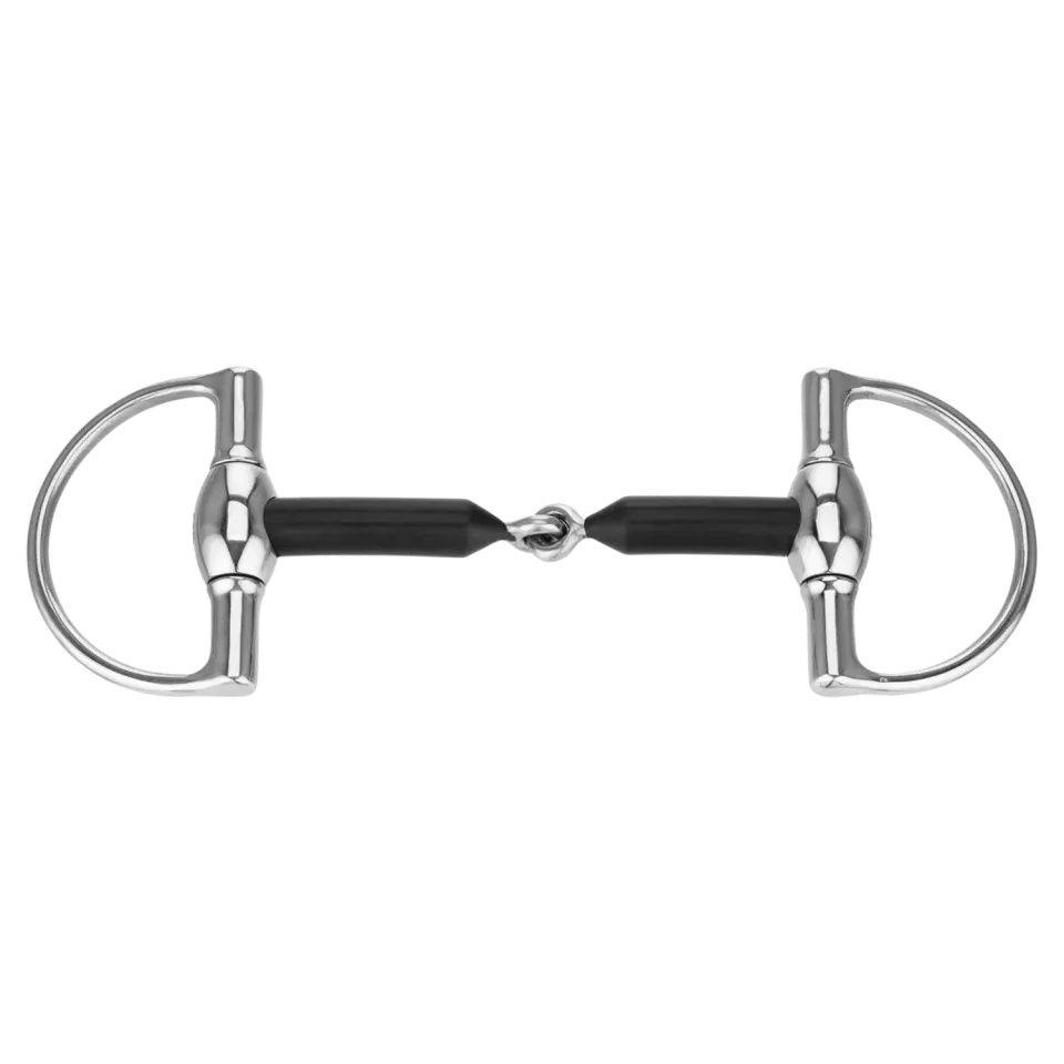 Herm Sprenger D-ring bit 135 mm enkel gebroken carbon