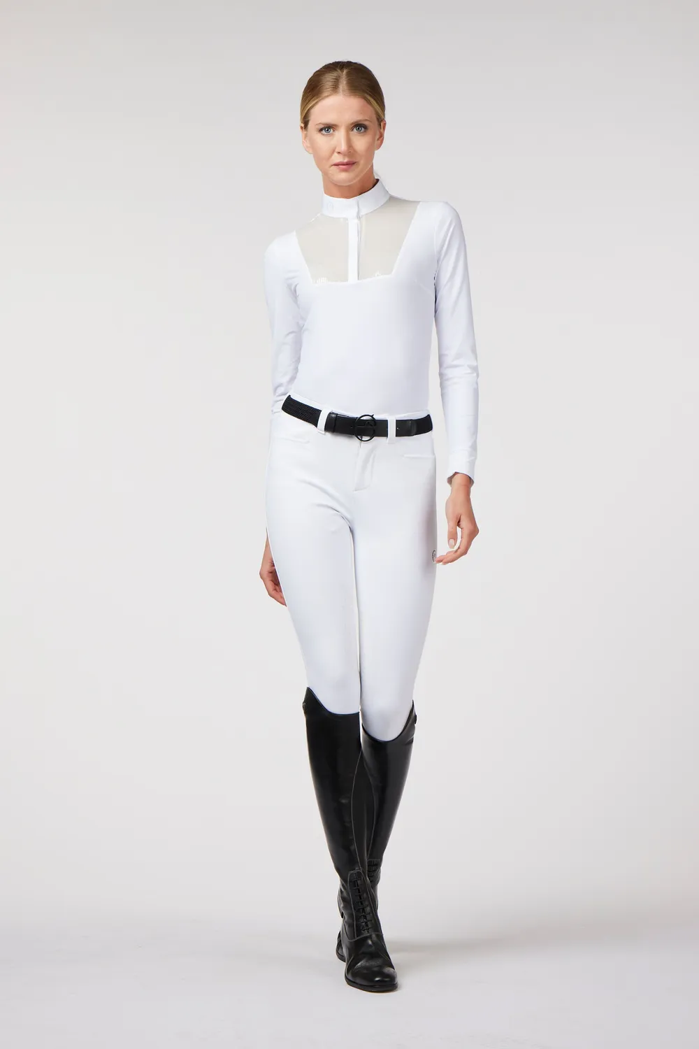 Vestrum Nigata wedstrijdshirt lange mouw dames wit pailletten
