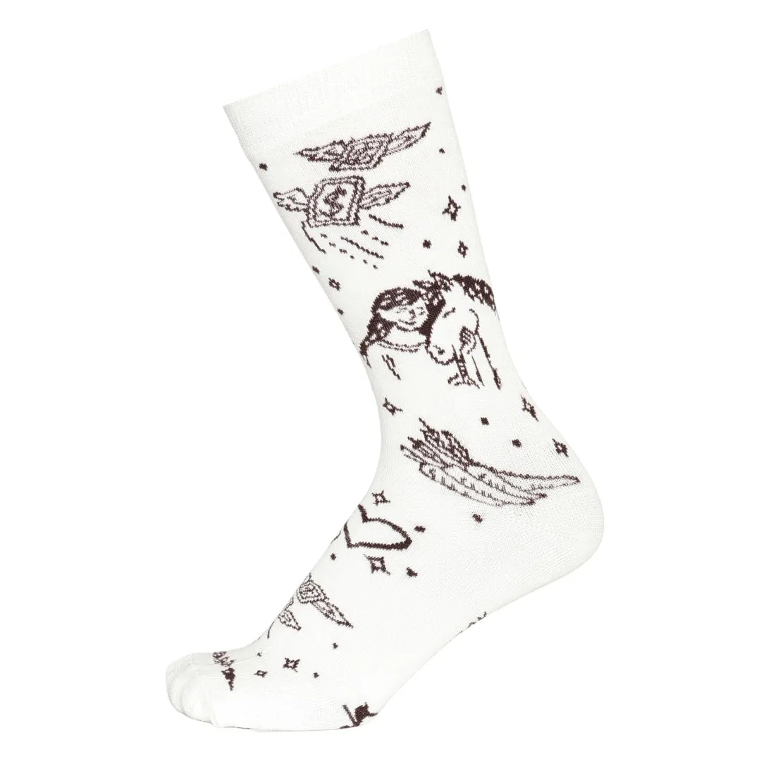 Dapplebay Equestrian Tarot crew sokken off white