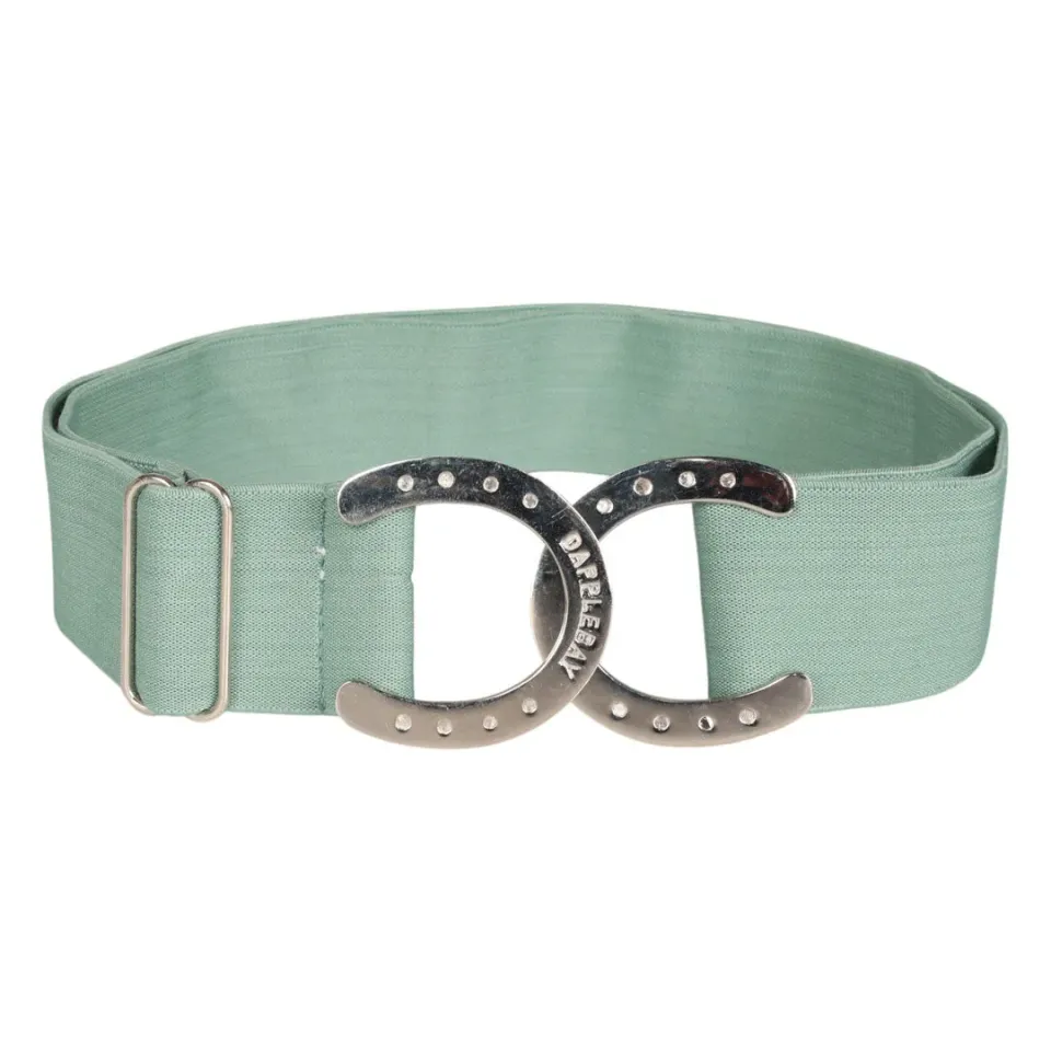 Dapplebay Horse Shoe riem dusty teal one size elastiek