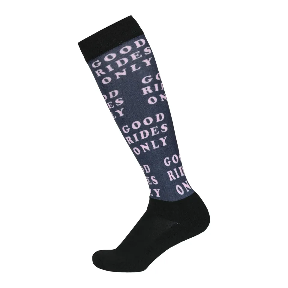 Dapplebay Good Rides Only bootsokken Navy Pink glad