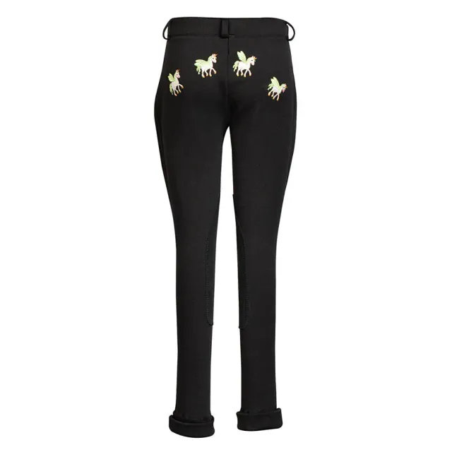 TuffRider Unicorn Unifleece rijbroek kind zwart winter