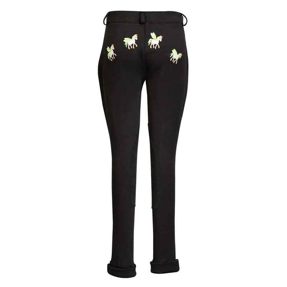 TuffRider Unicorn Unifleece rijbroek kind zwart winter