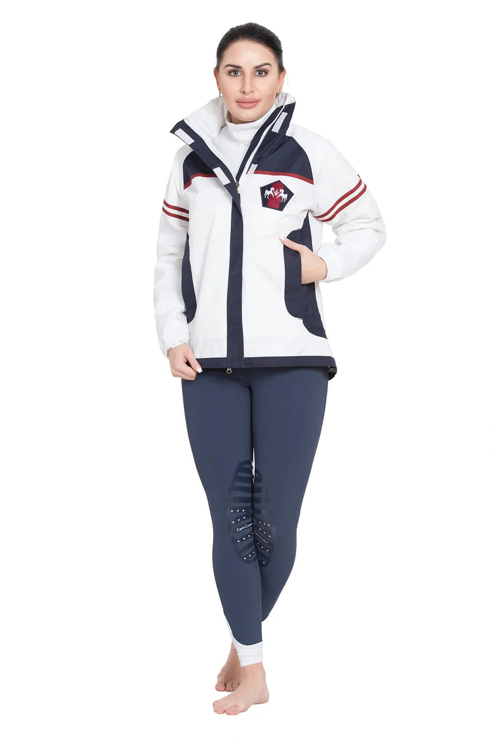 Equine Couture Regatta regenjas dames waterdicht navy/wit