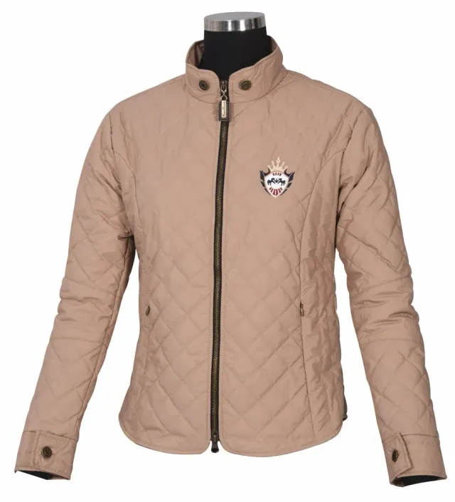 Equine Couture Denisson dames rijjas beige 3XL gewatteerd