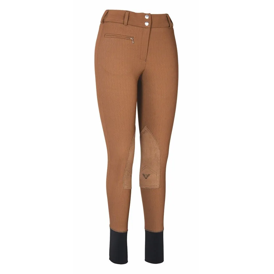 TuffRider Ribb rijbroek knee patch navy lage taille