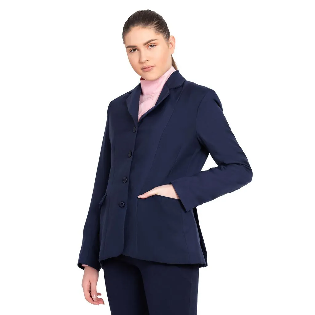 TuffRider Starter wedstrijdjasje dames navy licht twill