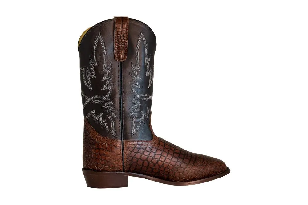 TuffRider Grant western laarzen bruin leer square toe