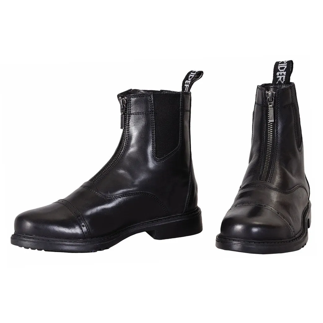 TuffRider Baroque Front Zip paddock boots zwart leer