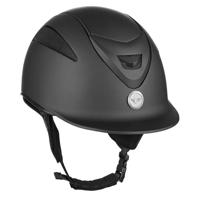 TuffRider Ventek Matte Finished cap zwart geventileerd