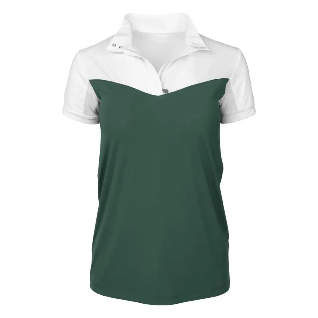 Dapplebay Lady 1/4 Zip Show Top wedstrijdshirt White/Evergreen
