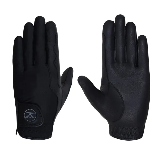 TuffRider Stretch n Grip rijhandschoenen zwart touchscreen