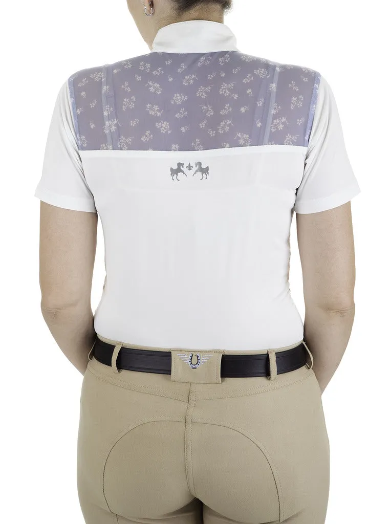 Equine Couture Nicolette wedstrijdshirt Wit Zwart