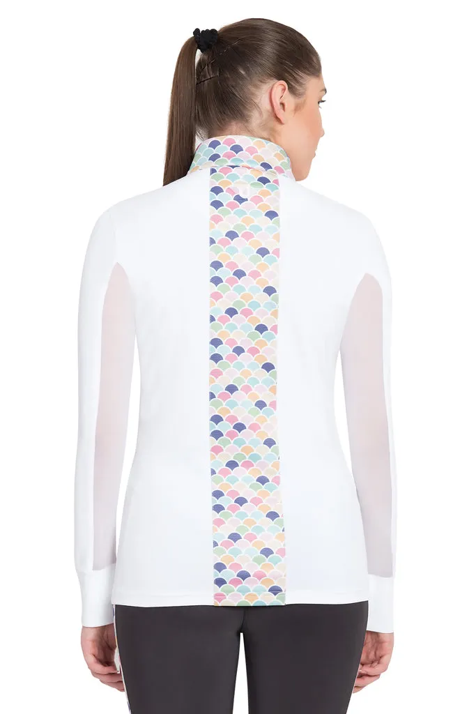 TuffRider Iris EquiCool zonneshirt dames wit-print 3XL