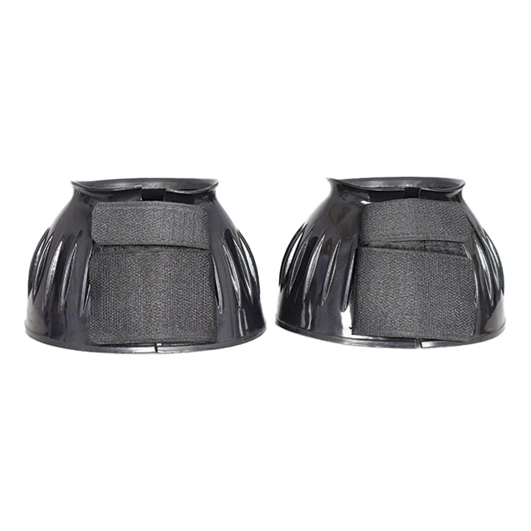 TuffRider Ribbed Rubber springschoenen zwart klittenband