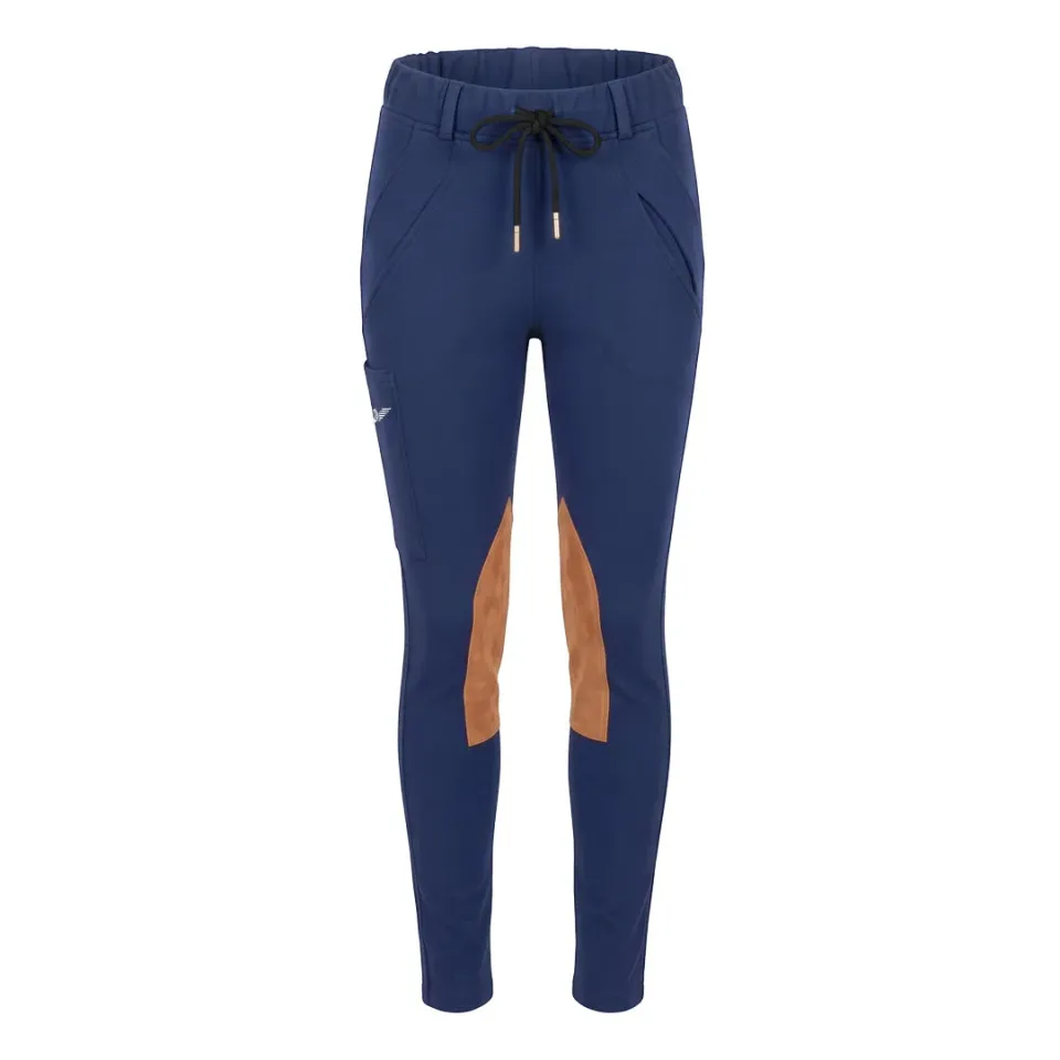 TuffRider Cotton Naturals dames rijbroek navy katoen