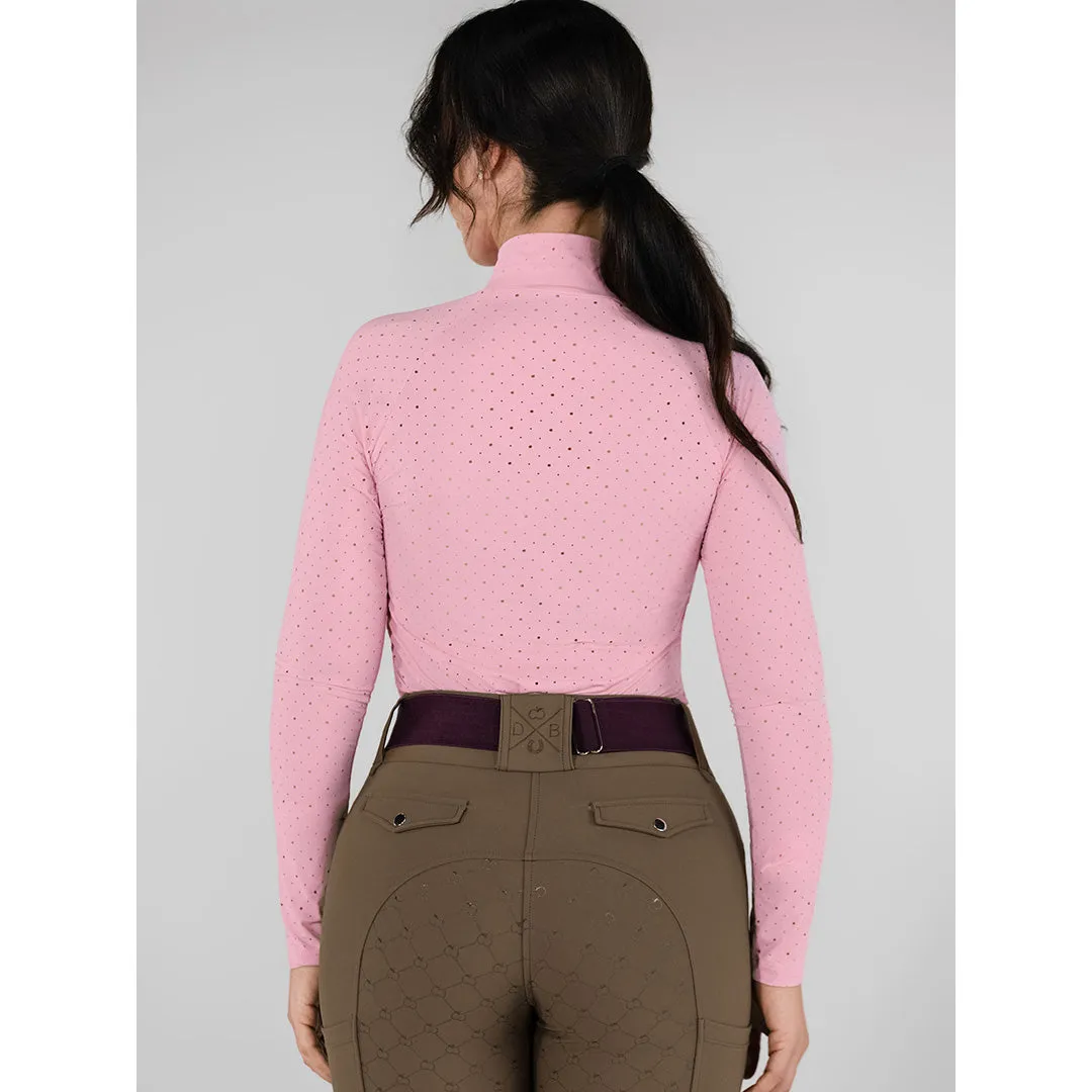 Dapplebay Aircut Mock Neck LS rijshirt SAGE koelend