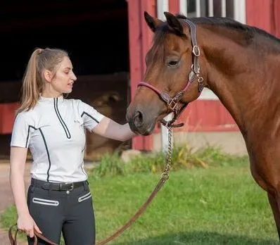 Equine Couture Ibiza sportshirt dames wit zwart XL UV